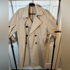Tan trench coat
